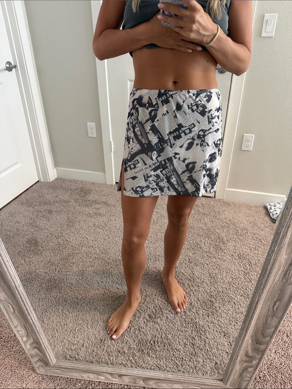 Princess Polly newspaper miniskirt
